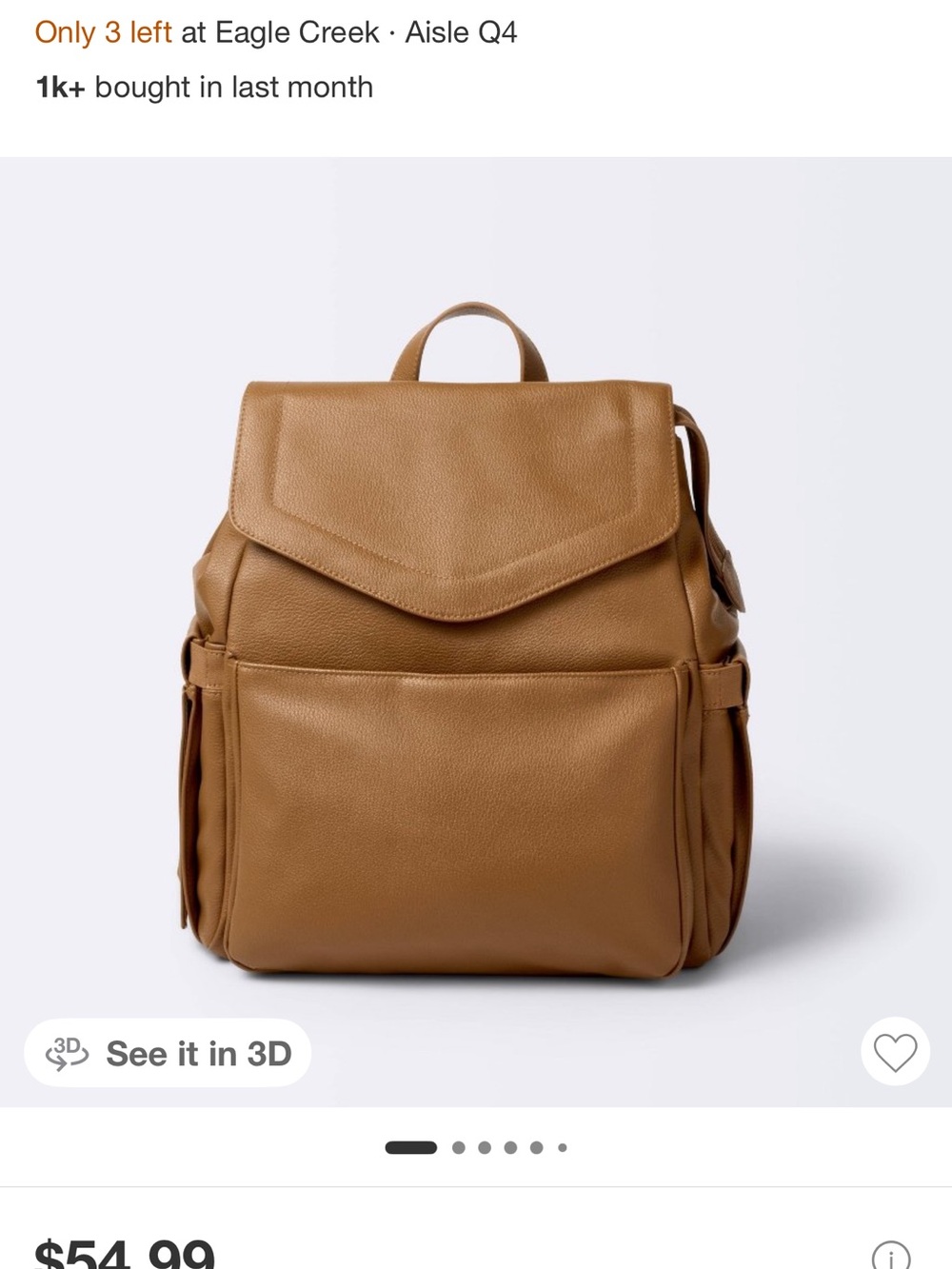 Baby diaper backpack